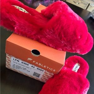Red Fabletics slippers
